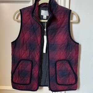 Caslon plaid quilted vest